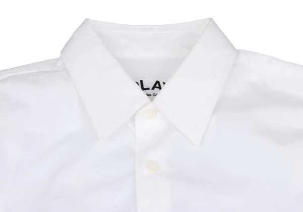 PLAY COMME des GARCONS Heart Patch Long Sleeve Shirt White Size M