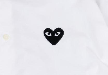 PLAY COMME des GARCONS Heart Patch Long Sleeve Shirt White Size M