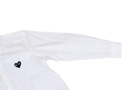 PLAY COMME des GARCONS Heart Patch Long Sleeve Shirt White Size M