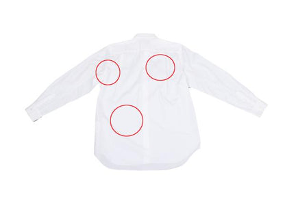 PLAY COMME des GARCONS Heart Patch Long Sleeve Shirt White Size M