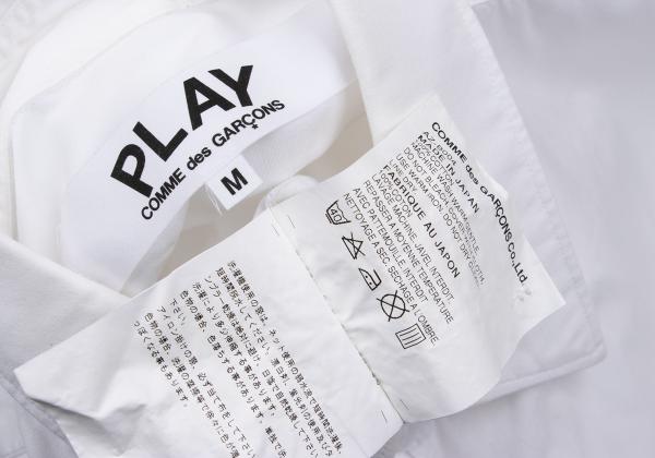 PLAY COMME des GARCONS Heart Patch Long Sleeve Shirt White Size M