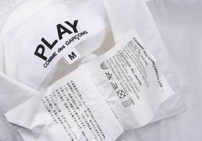 PLAY COMME des GARCONS Heart Patch Long Sleeve Shirt White Size M