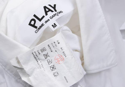 PLAY COMME des GARCONS Heart Patch Long Sleeve Shirt White Size M