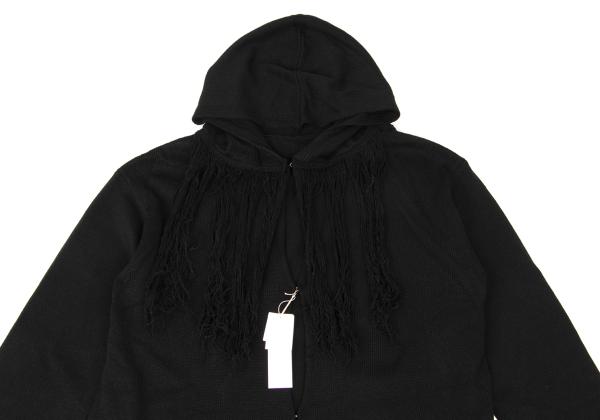 S'YTE Wool Fringe Knit Hoodie Black Size 3