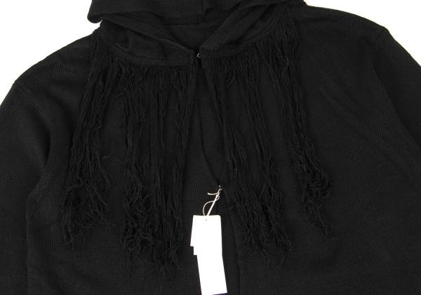 S'YTE Wool Fringe Knit Hoodie Black Size 3