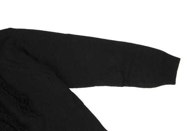 S'YTE Wool Fringe Knit Hoodie Black Size 3