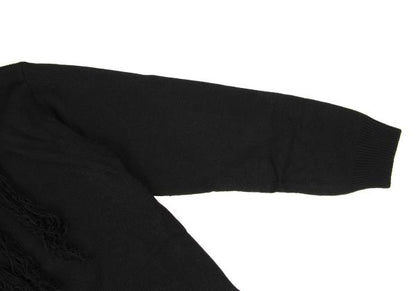 S'YTE Wool Fringe Knit Hoodie Black Size 3