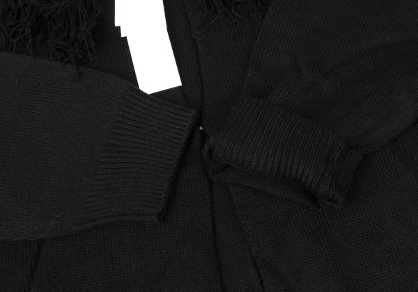 S'YTE Wool Fringe Knit Hoodie Black Size 3