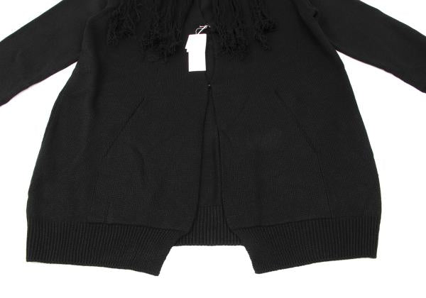 S'YTE Wool Fringe Knit Hoodie Black Size 3
