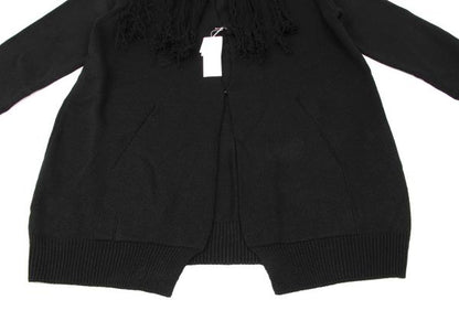 S'YTE Wool Fringe Knit Hoodie Black Size 3