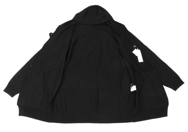 S'YTE Wool Fringe Knit Hoodie Black Size 3