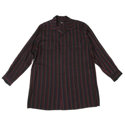 Y's for men 23AW Cupro Striped Flap Shirt Black Size 2