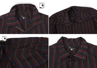 Y's for men 23AW Cupro Striped Flap Shirt Black Size 2