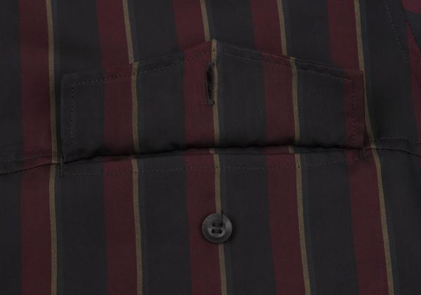 Y's for men 23AW Cupro Striped Flap Shirt Black Size 2