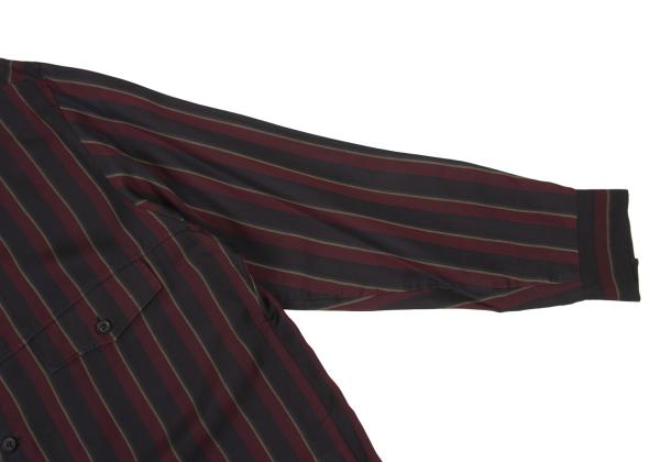 Y's for men 23AW Cupro Striped Flap Shirt Black Size 2
