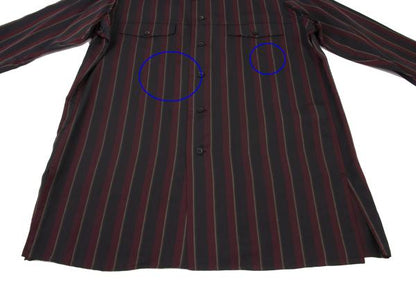 Y's for men 23AW Cupro Striped Flap Shirt Black Size 2