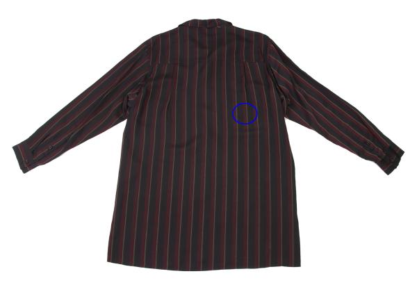 Y's for men 23AW Cupro Striped Flap Shirt Black Size 2