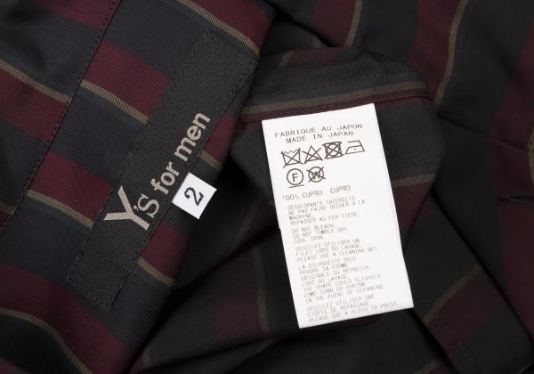 Y's for men 23AW Cupro Striped Flap Shirt Black Size 2