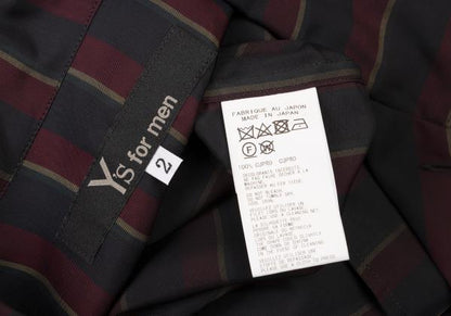 Y's for men 23AW Cupro Striped Flap Shirt Black Size 2