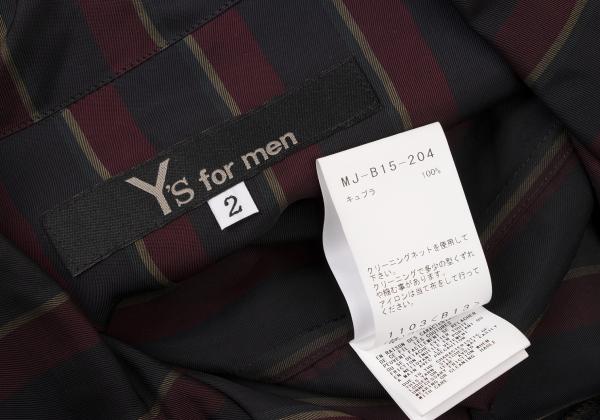 Y's for men 23AW Cupro Striped Flap Shirt Black Size 2