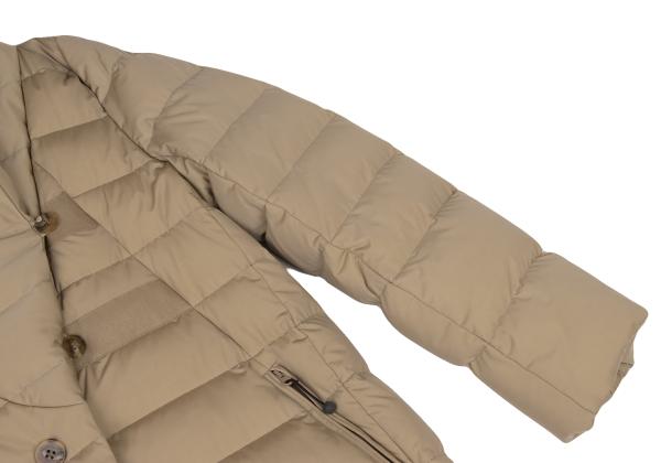 ISSEY MIYAKE HaaT Nylon Shawl Collar Down Coat Beige Size 3