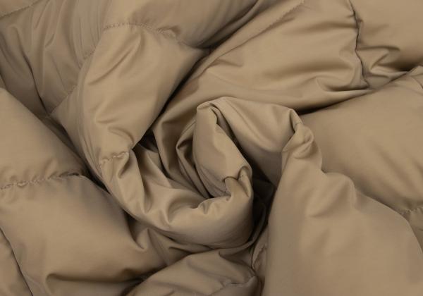 ISSEY MIYAKE HaaT Nylon Shawl Collar Down Coat Beige Size 3