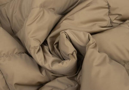 ISSEY MIYAKE HaaT Nylon Shawl Collar Down Coat Beige Size 3