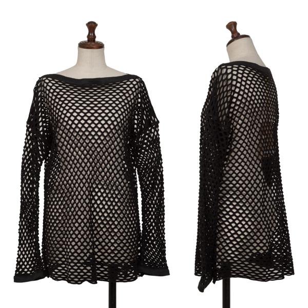 ROMEO GIGLI Black Boat Neck Mesh Long Sleeve Top Size 9T