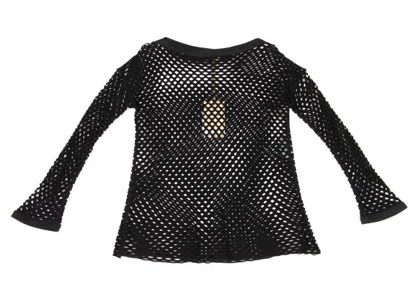 ROMEO GIGLI Black Boat Neck Mesh Long Sleeve Top Size 9T