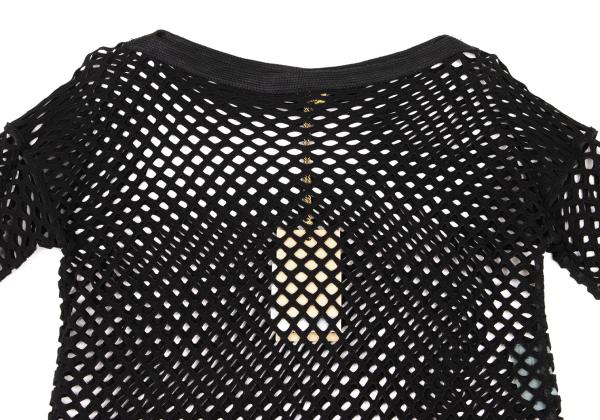 ROMEO GIGLI Black Boat Neck Mesh Long Sleeve Top Size 9T
