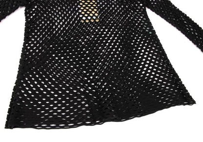 ROMEO GIGLI Black Boat Neck Mesh Long Sleeve Top Size 9T