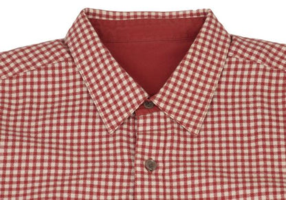 Papas Wool Cotton Check Flannel Shirt Red/Natural Size M