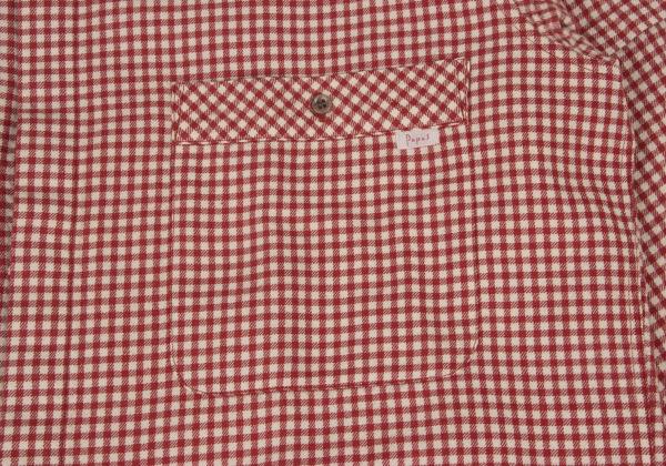 Papas Wool Cotton Check Flannel Shirt Red/Natural Size M