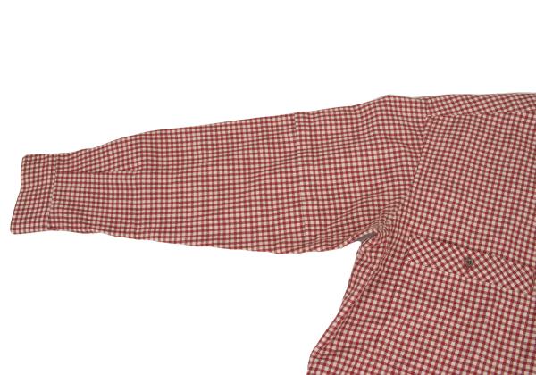 Papas Wool Cotton Check Flannel Shirt Red/Natural Size M