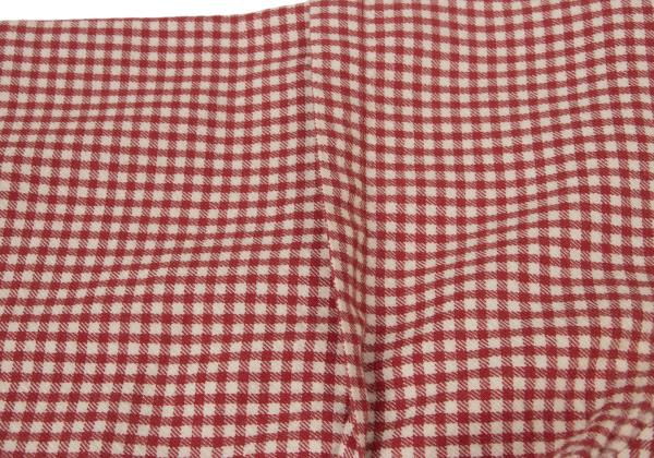 Papas Wool Cotton Check Flannel Shirt Red/Natural Size M