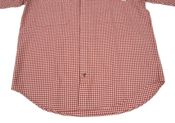 Papas Wool Cotton Check Flannel Shirt Red/Natural Size M