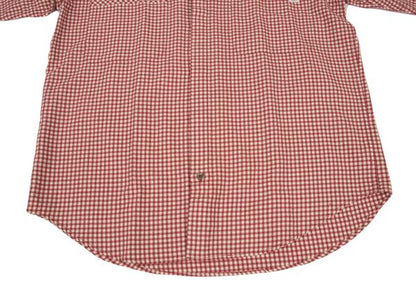 Papas Wool Cotton Check Flannel Shirt Red/Natural Size M