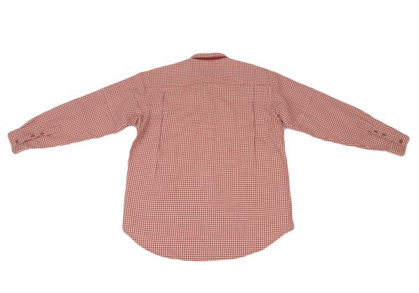 Papas Wool Cotton Check Flannel Shirt Red/Natural Size M