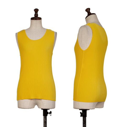 PLEATS PLEASE Yellow Mist Pleated Tank Top Size 3