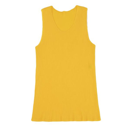 PLEATS PLEASE Yellow Mist Pleated Tank Top Size 3