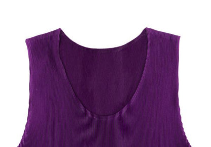 PLEATS PLEASE Mist Pleats Tank Top Purple Size 3