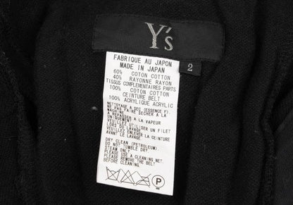 Y's Front Button Back Tuck Sweatpants Black Size 2