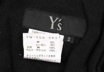 Y's Front Button Back Tuck Sweatpants Black Size 2