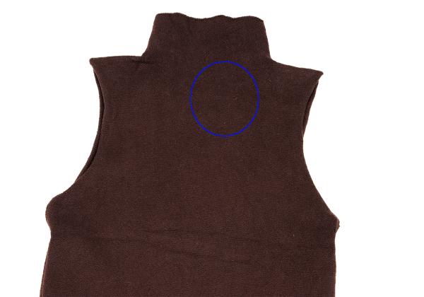 ISSEY MIYAKE HaaT Pile High-Neck Tank Top Brown Size 2