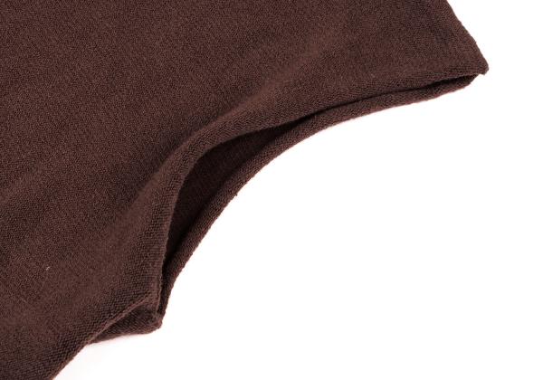 ISSEY MIYAKE HaaT Pile High-Neck Tank Top Brown Size 2