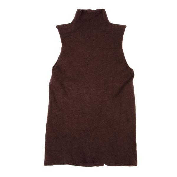 ISSEY MIYAKE HaaT Pile High-Neck Tank Top Brown Size 2