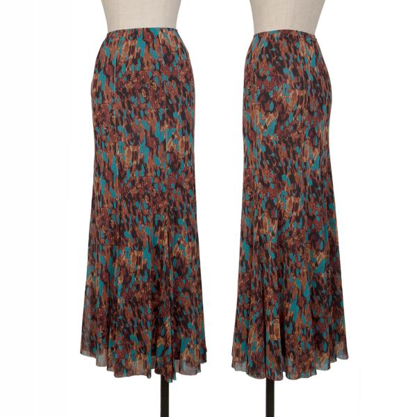 Jean Paul GAULTIER FEMME Marble Print Net Skirt Size 40