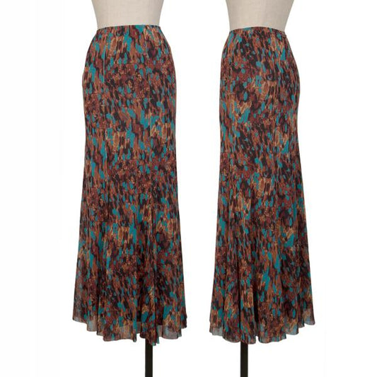 Jean Paul GAULTIER FEMME Marble Print Net Skirt Size 40