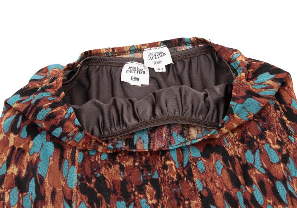 Jean Paul GAULTIER FEMME Marble Print Net Skirt Size 40