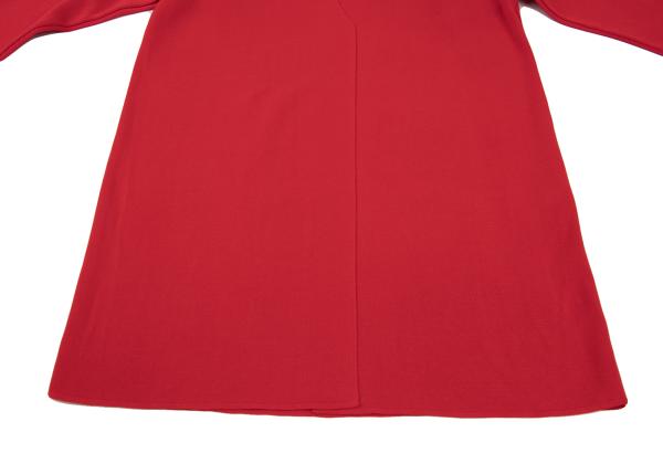 ISSEY MIYAKE PERMANENTE Red No-Collar Cardigan Size M